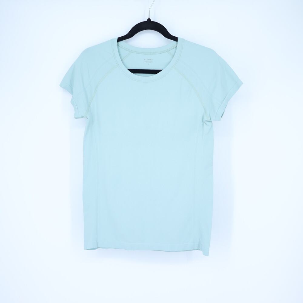 Athleta Momentum Flex Tee Current Green Short Sleeve Training Active Women's M